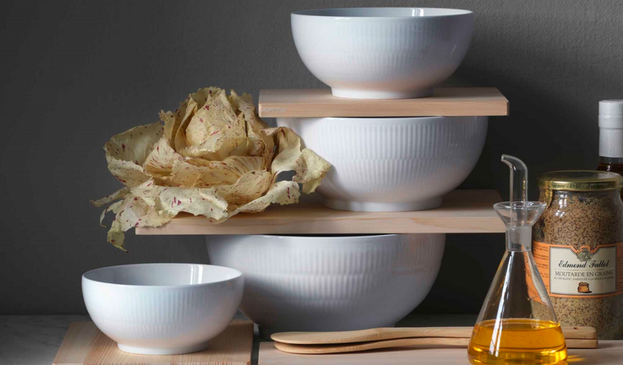 Hvid Riflet fra Royal Copenhagen Bedste spriser
