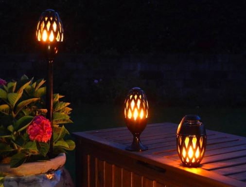 Flammebelysning til udendørslamper