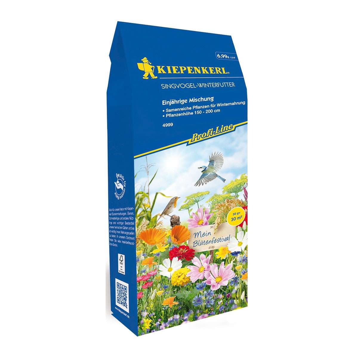 Produktbillede af Blomsterblanding Sangfuglefoder 30 g 30 m2 på tilbud i høj kvalitet