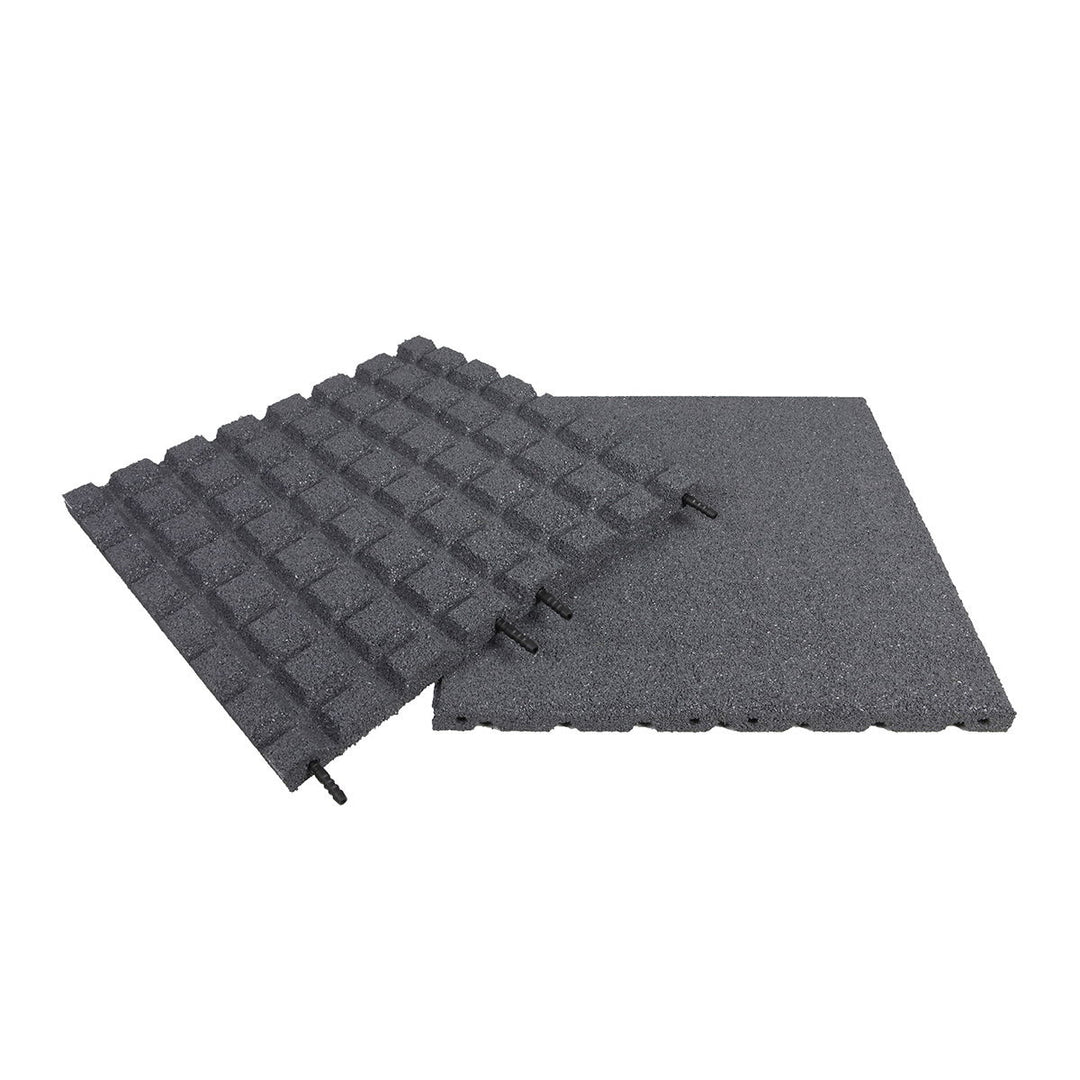 Produktbillede af Gummiflise 500 x 500 x 30 mm grå på tilbud i høj kvalitet