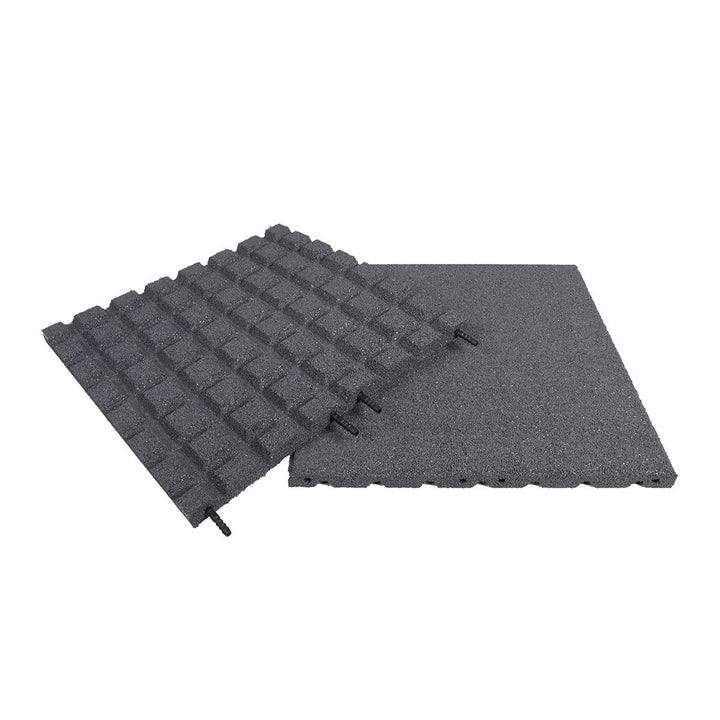 Produktbillede af Gummiflise 500 x 500 x 30 mm grå på tilbud i høj kvalitet