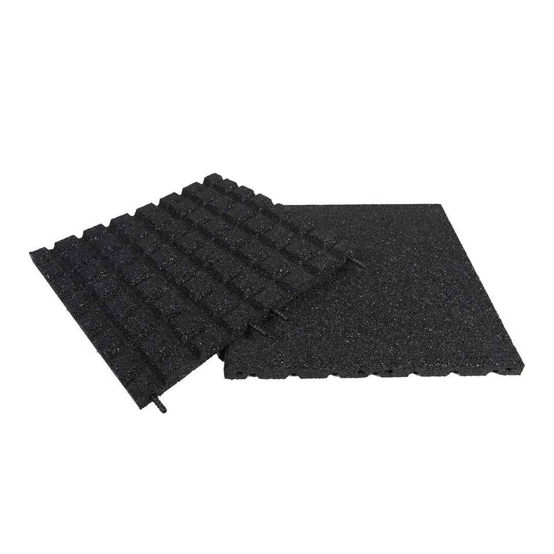 Produktbillede af Gummiflise 500 x 500 x 30 mm sort på tilbud i høj kvalitet