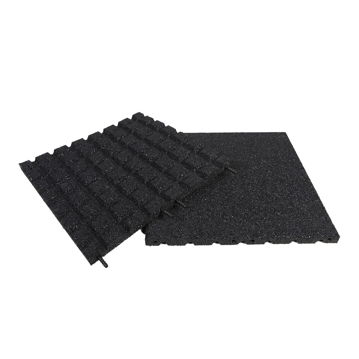 Produktbillede af Gummiflise 500 x 500 x 30 mm sort på tilbud i høj kvalitet