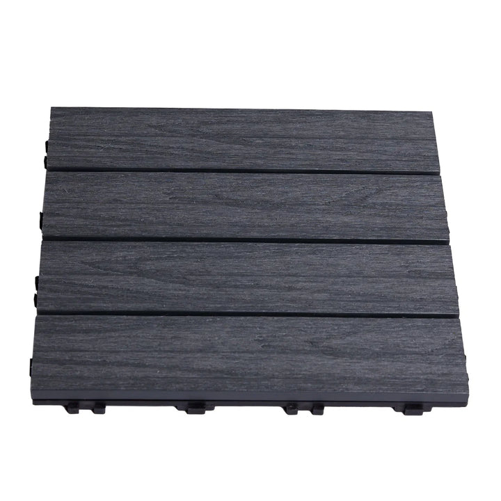 Terrasseflise komposit 30x30 cm 4-pak antracitgrå HORTUS