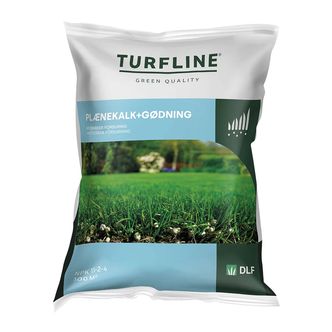 Turfline Plænekalk + Gødning 2-i-én 10 kg. / 300 m2