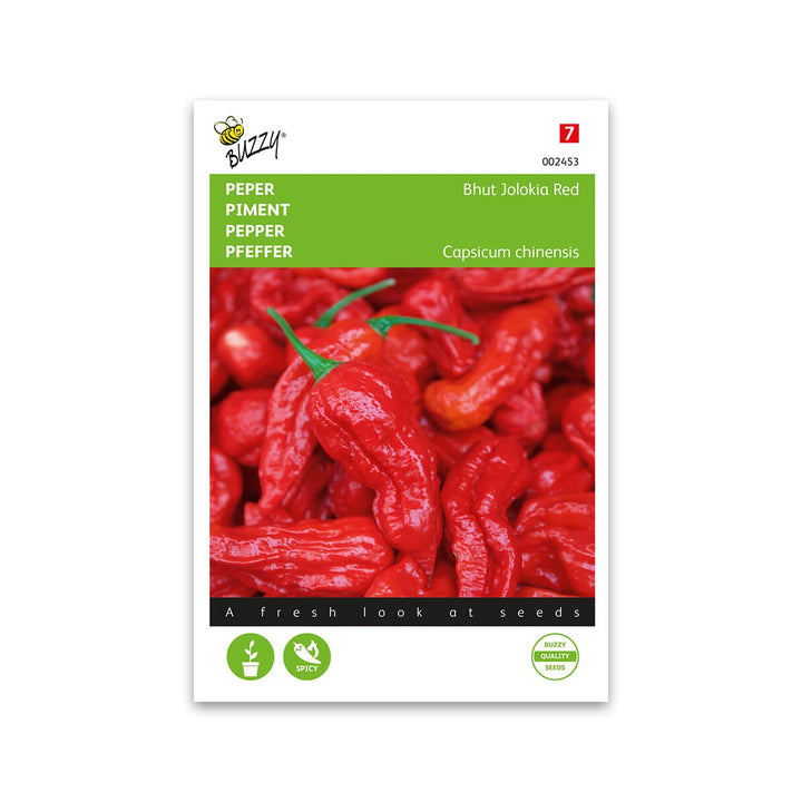 Produktbillede af Økologisk Chili Bhut Jolokia Rød  på tilbud i høj kvalitet