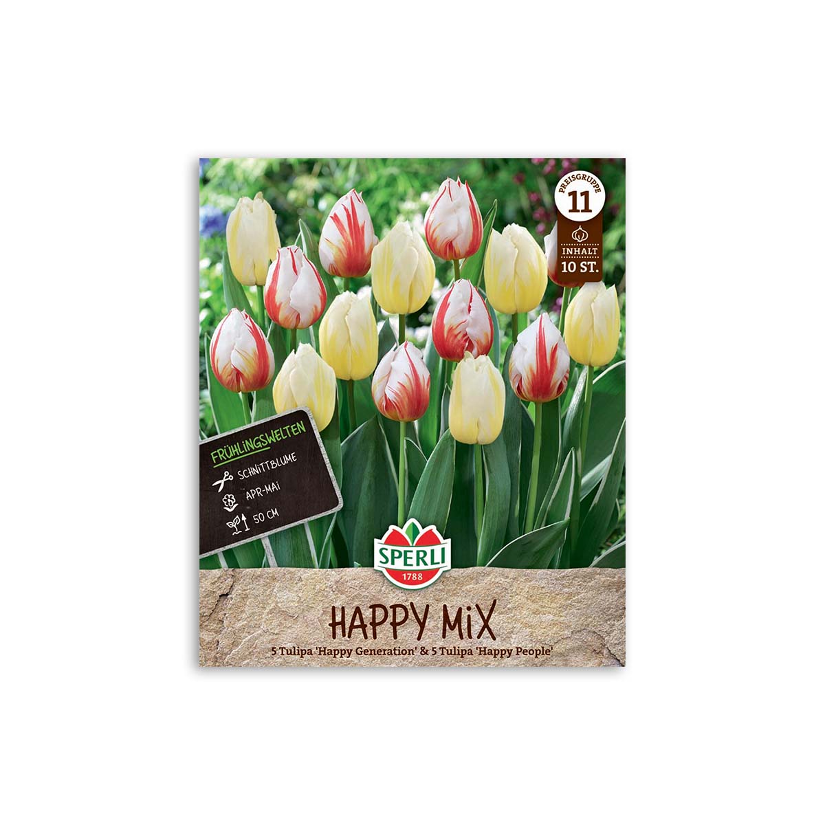 Produktbillede af Tulipan blanding Happy Mix 10 løg på tilbud i høj kvalitet