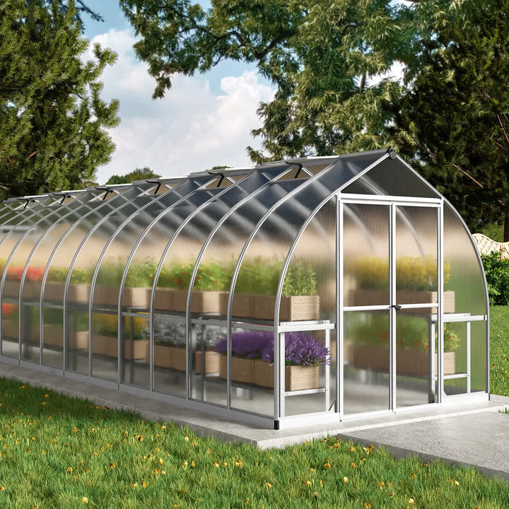 Drivhus Bella 20,6 m2 sølv Palram Canopia