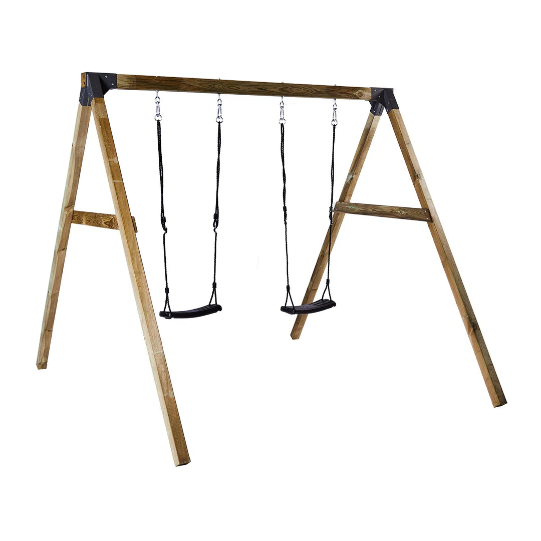 Gyngestativ med 2 sorte gyngesæder NORDIC PLAY