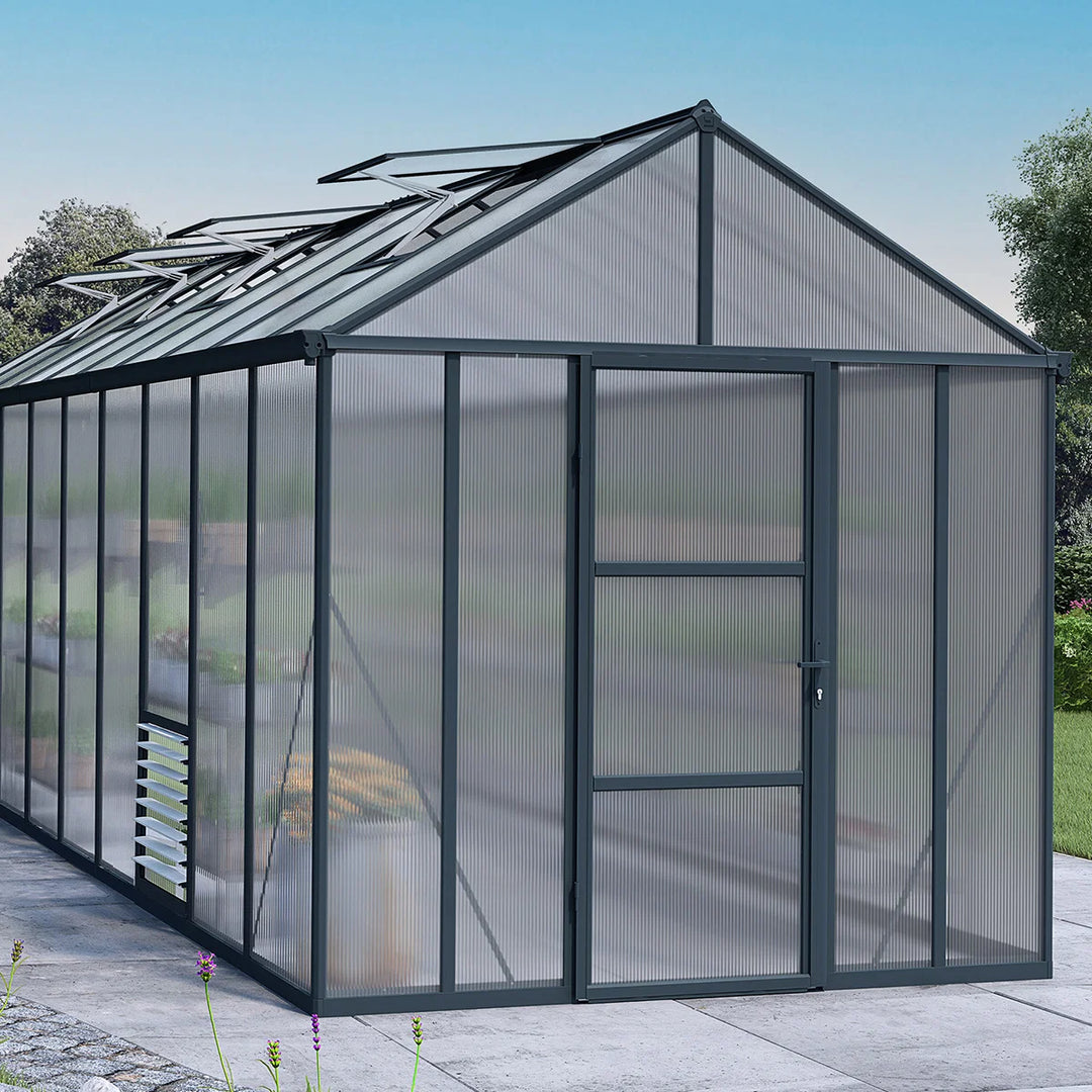 Drivhus Glory 15,3 m2 grå Palram Canopia
