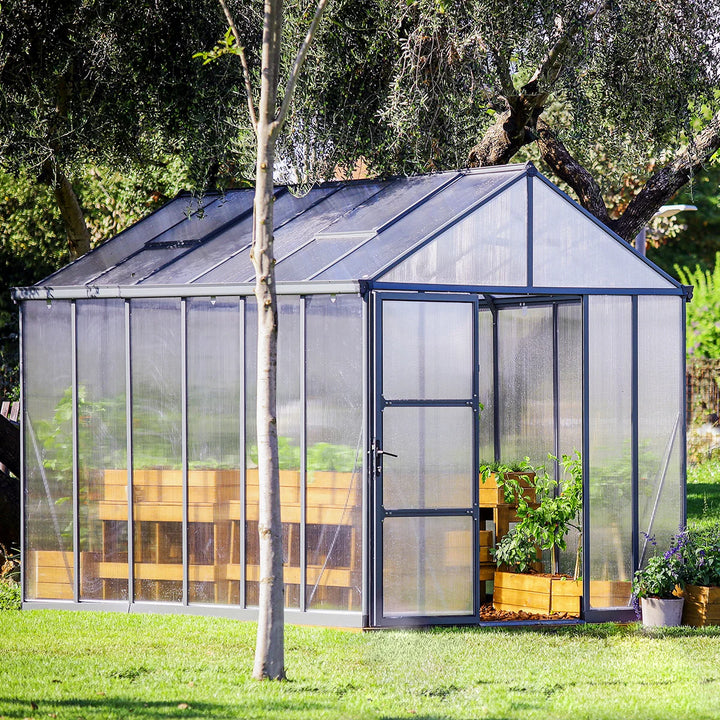 Drivhus Glory 9,2 m2 grå Palram Canopia