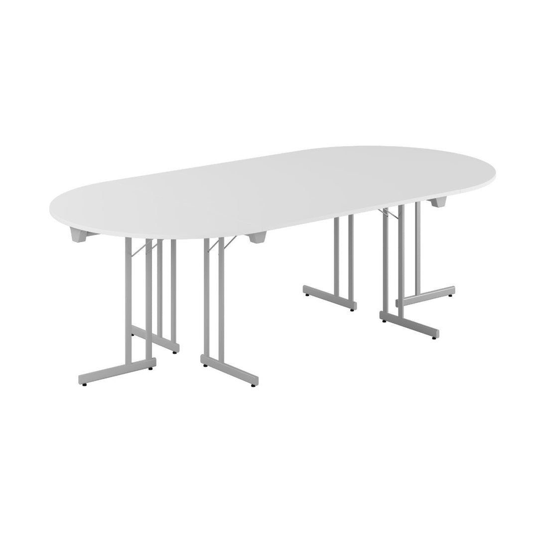 Produktbillede af Konferencebord 240x120cm Sammenklappeligt bord Hvid-grå på tilbud
