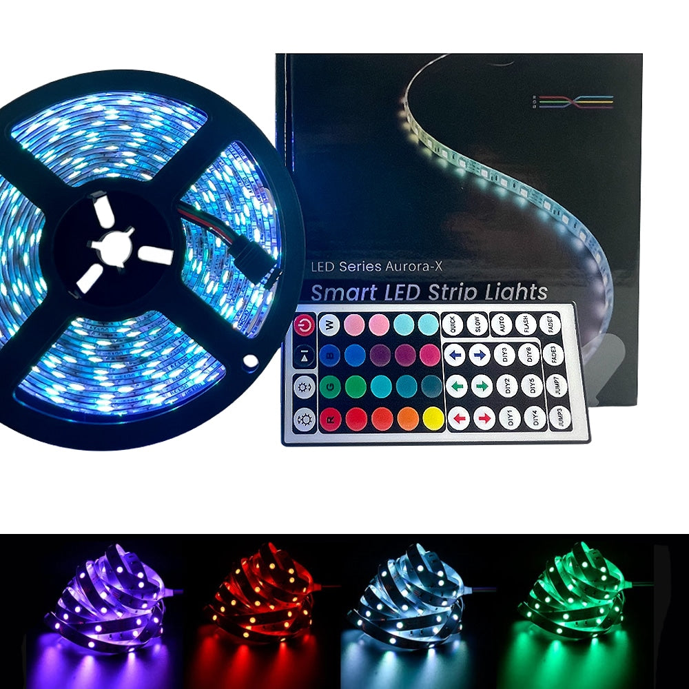 Produktbillede af Køb LED Strip lyskæde 10 meter m/Bluetooth musiksensor og fjernbetjening på tilbud