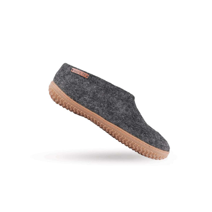 Uldhjemmesko (100% ren uld) m/Gummisål Dansk Design fra SHUS koks / 36