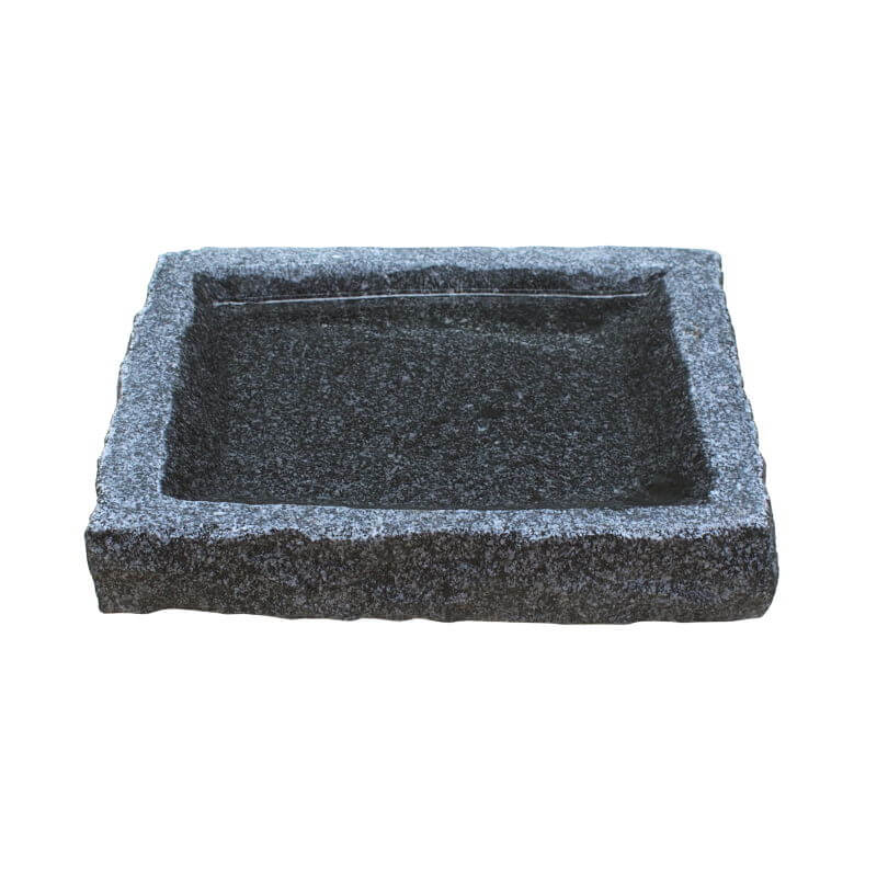 Produktbillede af Fuglebad mørkegrå granit 30x25 cm på tilbud i høj kvalitet