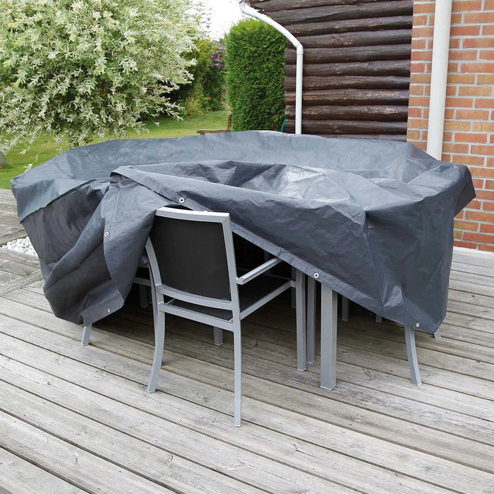 Overtræk til rundt havebord og stole H70 x Ø118 cm