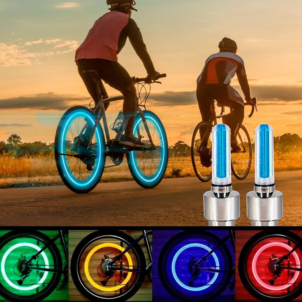 Produktbillede af Køb 2-Pak Fireflys Led-lys til cykler (blå grøn gul eller pink) Grøn på tilbud