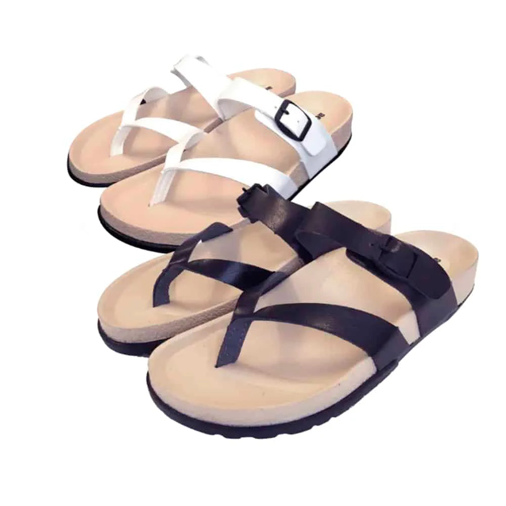 Sandaler Aerosoft Soft Unisex hvid eller sort Hvid str 37