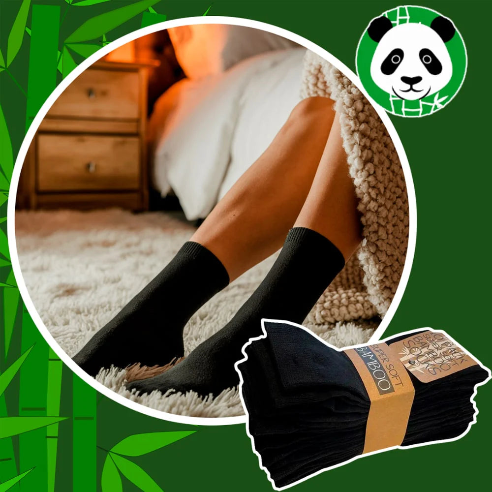 Bambus Strømper 10 par (sort) 39-42