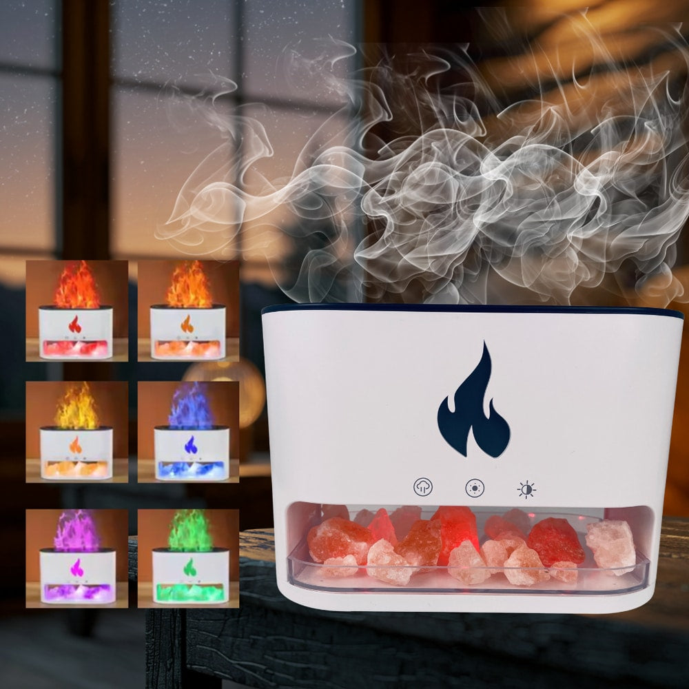 Produktbillede af Vulkan Luftfugter & Aroma Diffuser 240 ml. med Krystalsalt på tilbud