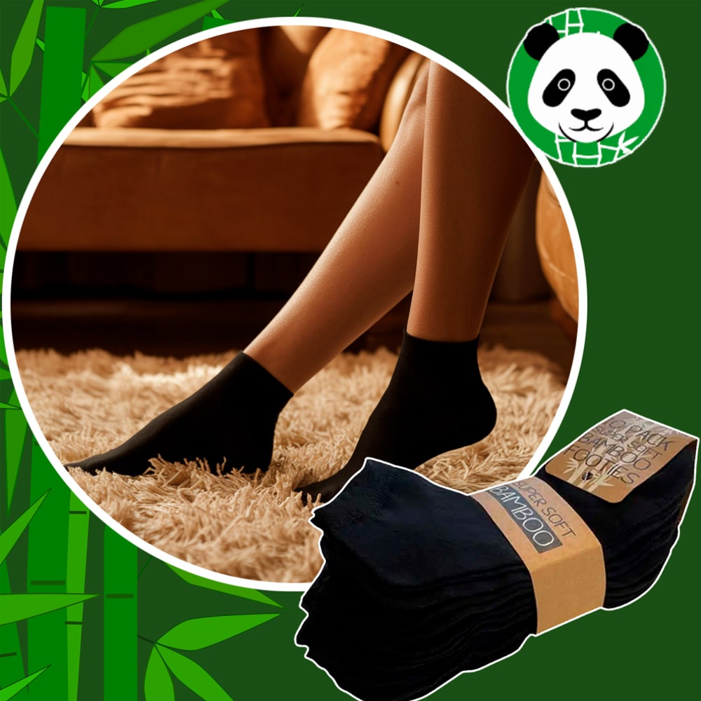 Produktbillede af Køb Bambus Ankelstrømper 10 par (sort) 39-42 på tilbud