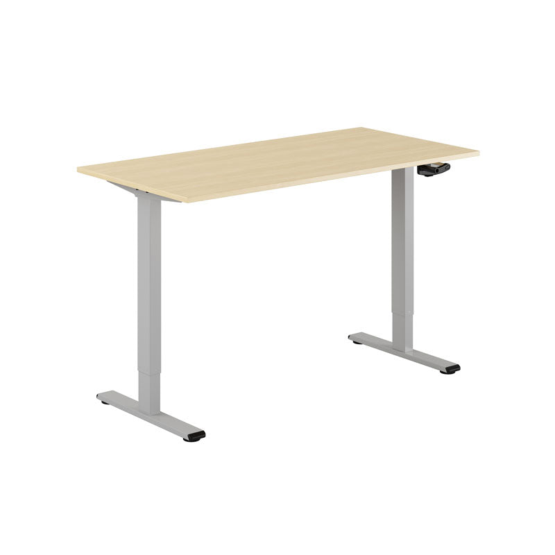 Produktbillede af ECO Hæve/Sænkebord manuelt 140x70cm Birk-grå på tilbud