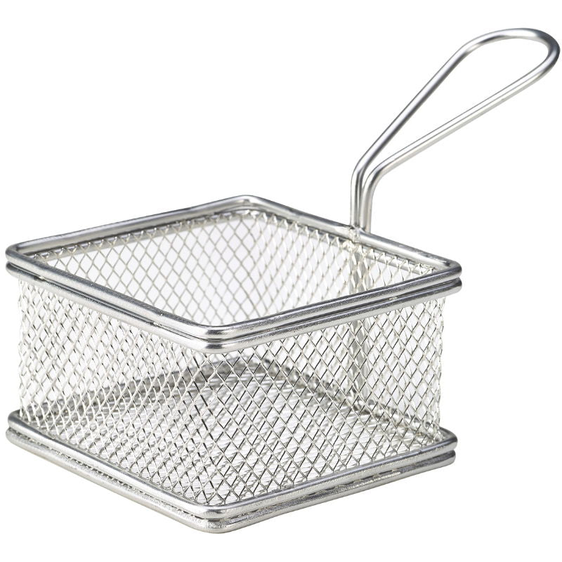 Produktbillede af Mini Friturekurv Til Servering Af Pomfritter 9.5 x 9.5 x 6cm Rustfrit Stål på tilbud i premium kvalitet