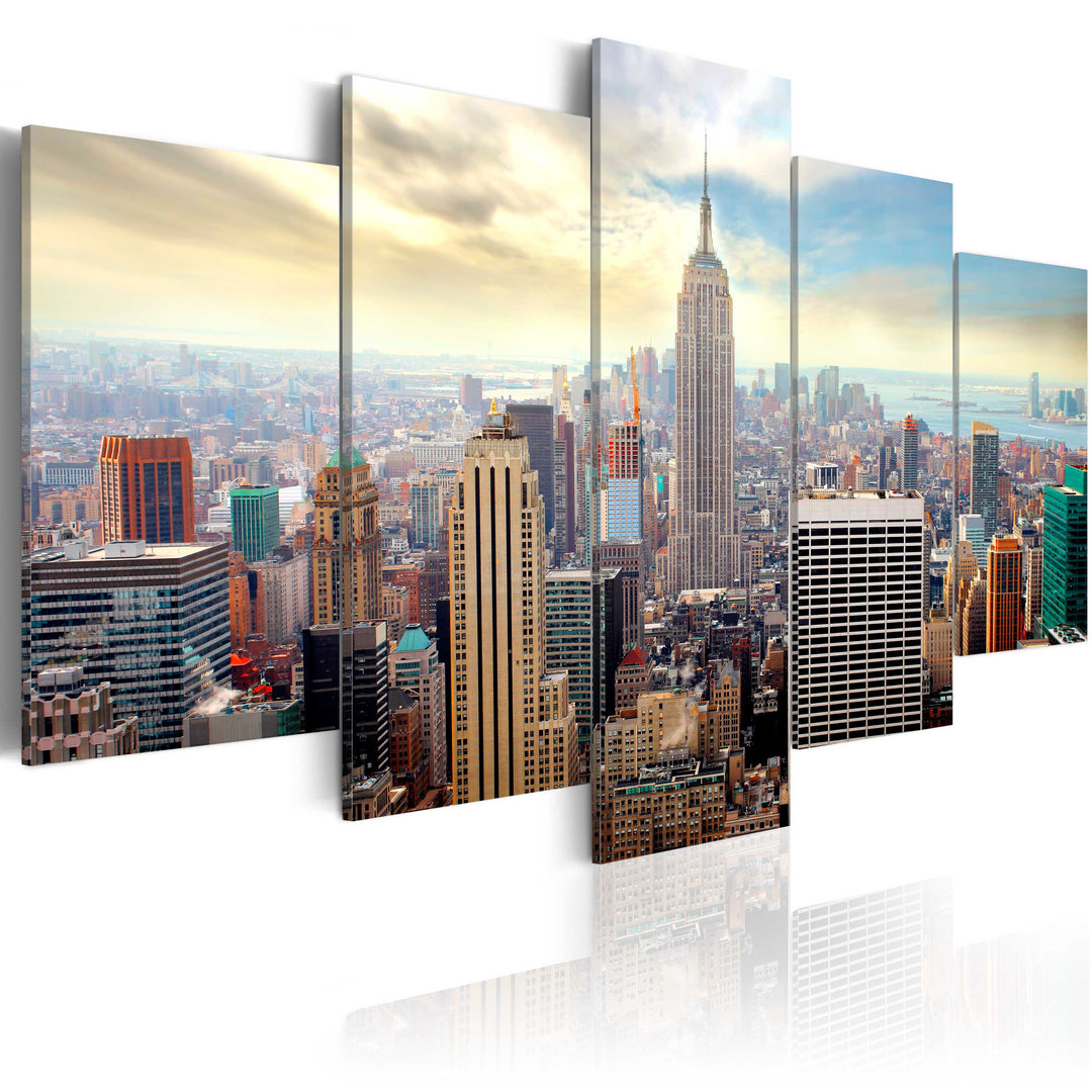 ARTGEIST Morning in New York City Smuk morgen i New York trykt på lærred Flere størrelser 200x100