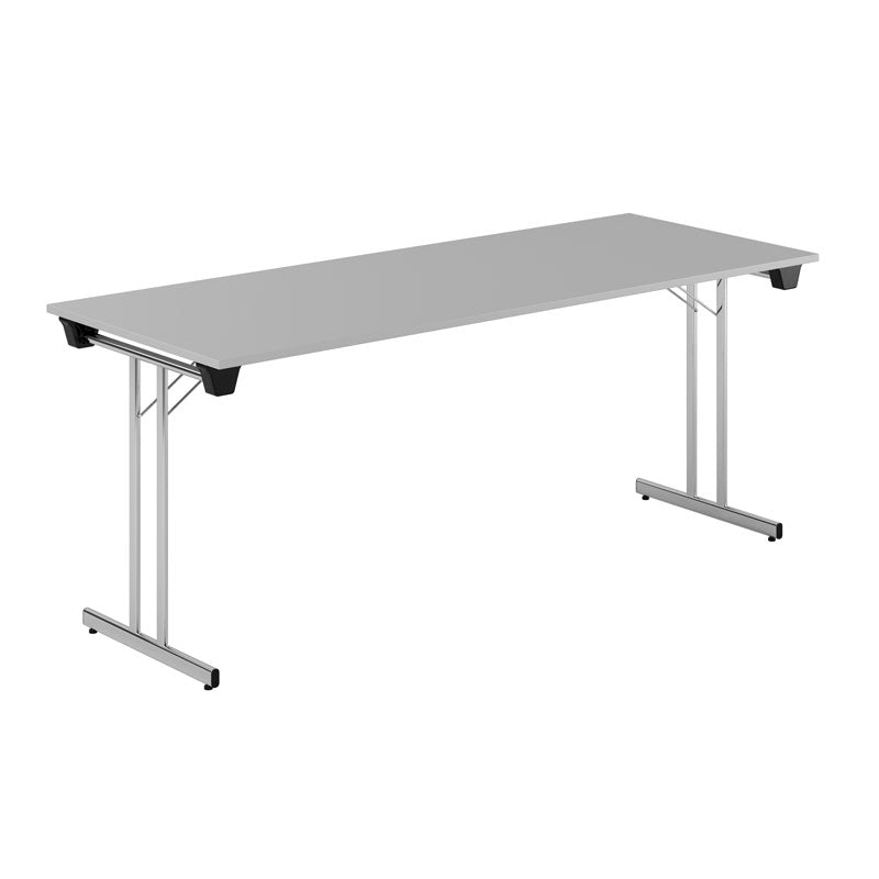 Produktbillede af Dinner Style 180x70cm Sammenklappeligt bord Grå-krom på tilbud