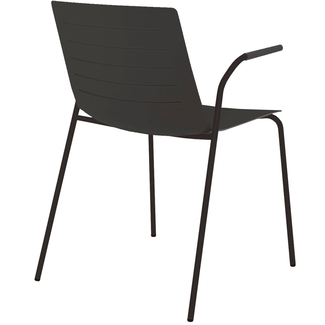 Produktbillede af SKIN stol m. ben + armlæn Sort sort på tilbud