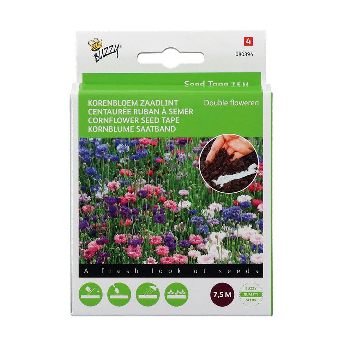 Produktbillede af Kornblomst frø mix 7,5 mtr. såbånd på tilbud i høj kvalitet