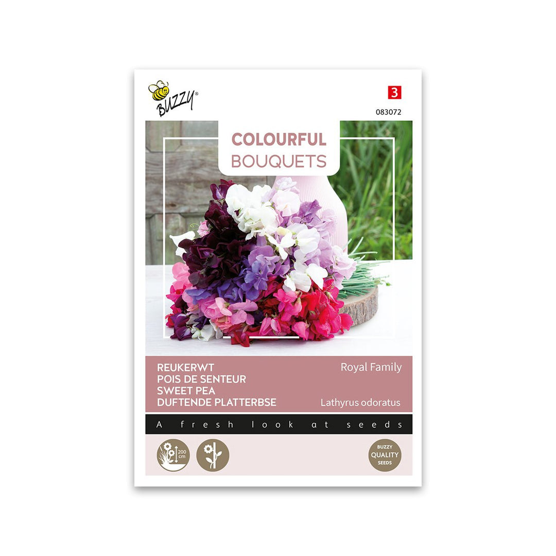 Produktbillede af Buketblomster frø Ærteblomster Royal Family på tilbud i høj kvalitet