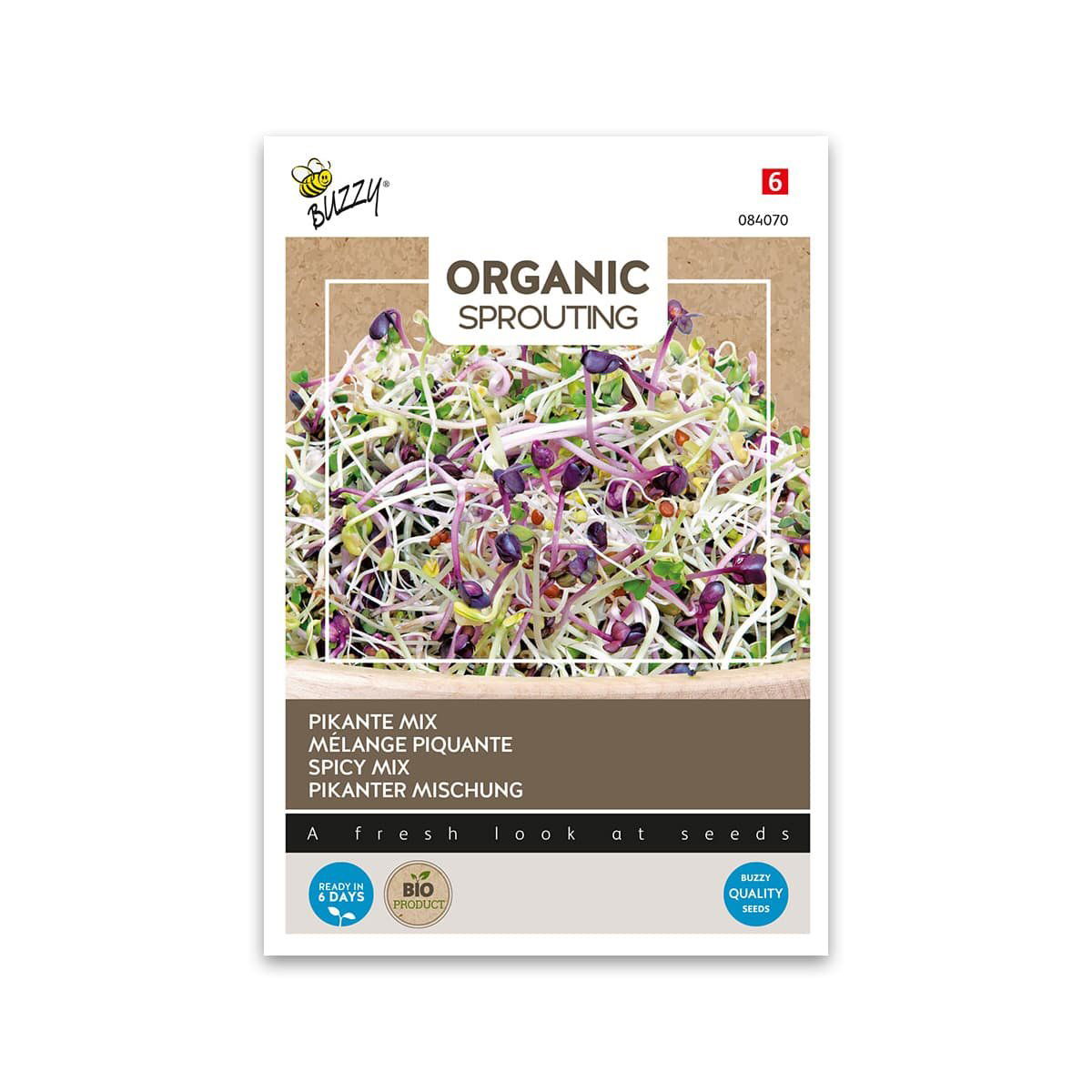 Produktbillede af Økologisk spicy salatmix spirer frø 30 g på tilbud i høj kvalitet