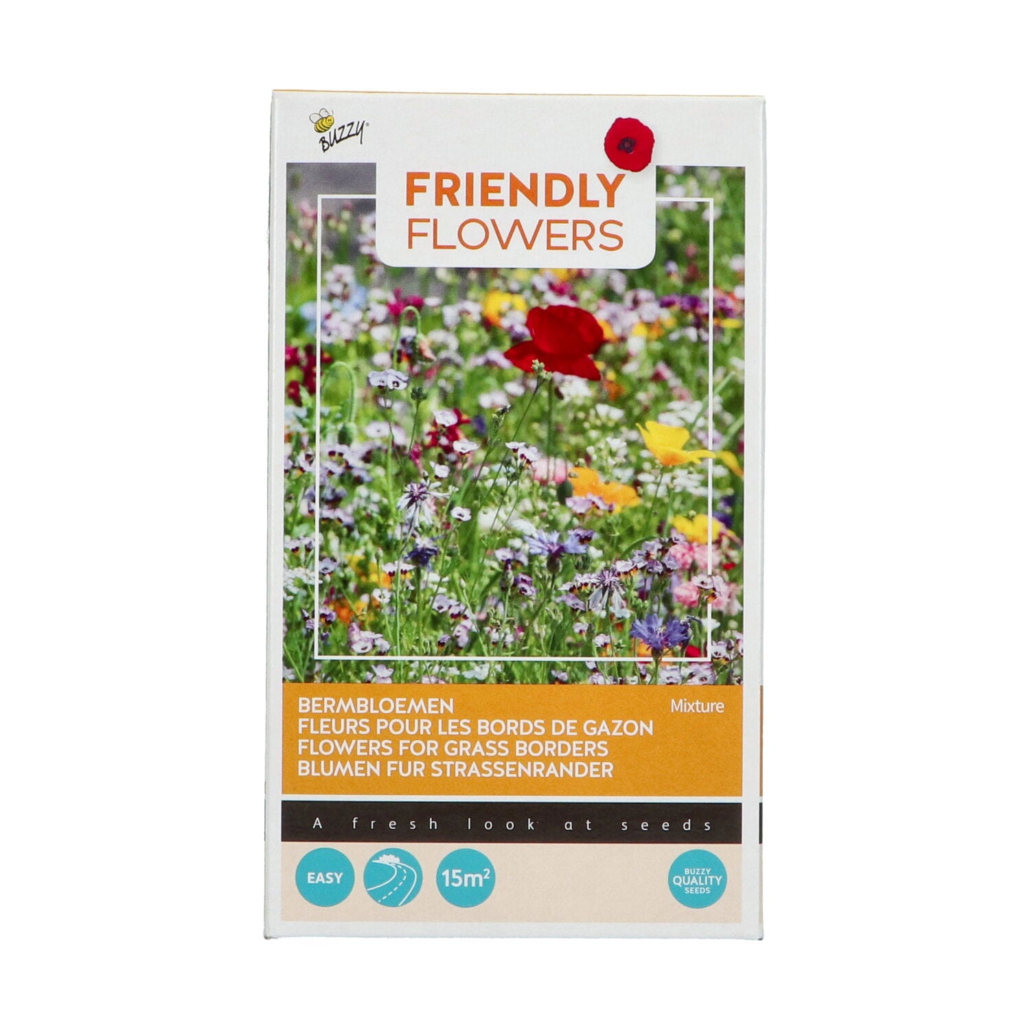 Produktbillede af Friendly Flowers Blomsterblanding frø grøftekant 15 m2 på tilbud i høj kvalitet