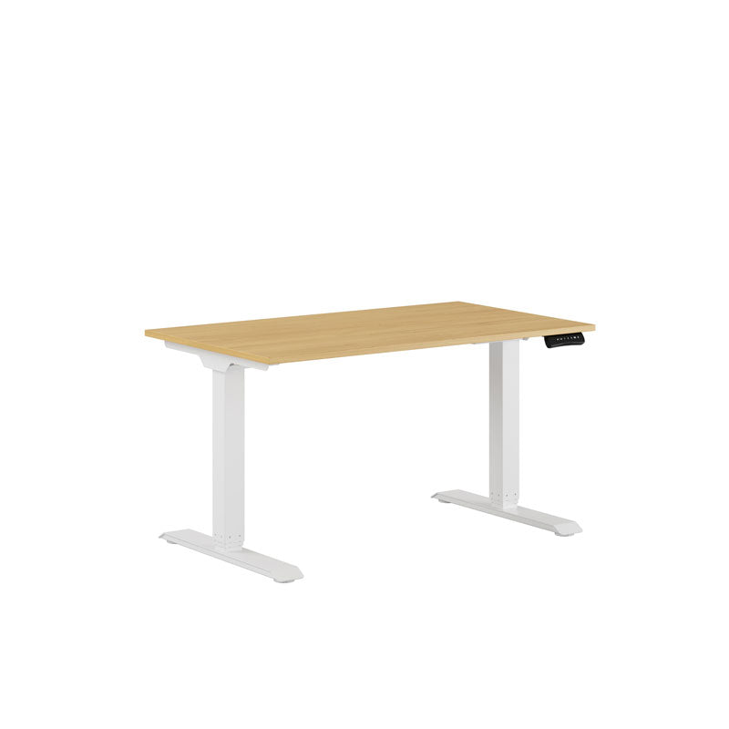 Produktbillede af Premium Hæve/Sænkebord m/2 motorer 120x70cm Eg-hvid på tilbud