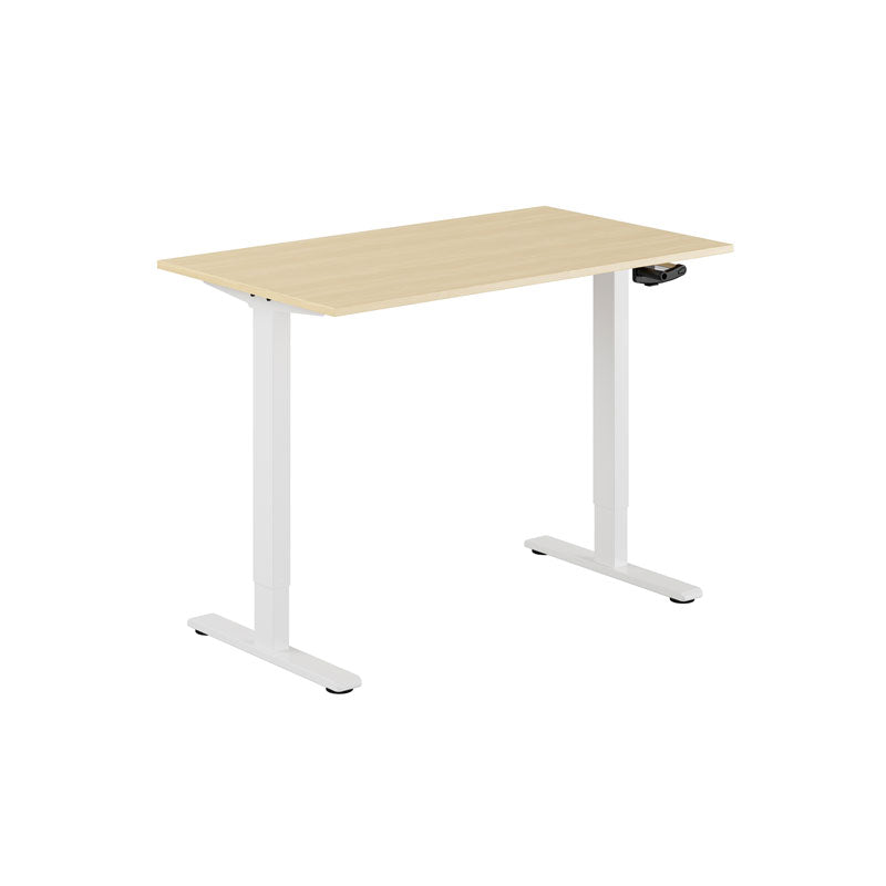 Produktbillede af ECO Hæve/Sænkebord manuelt 120x70cm Birk-hvid på tilbud
