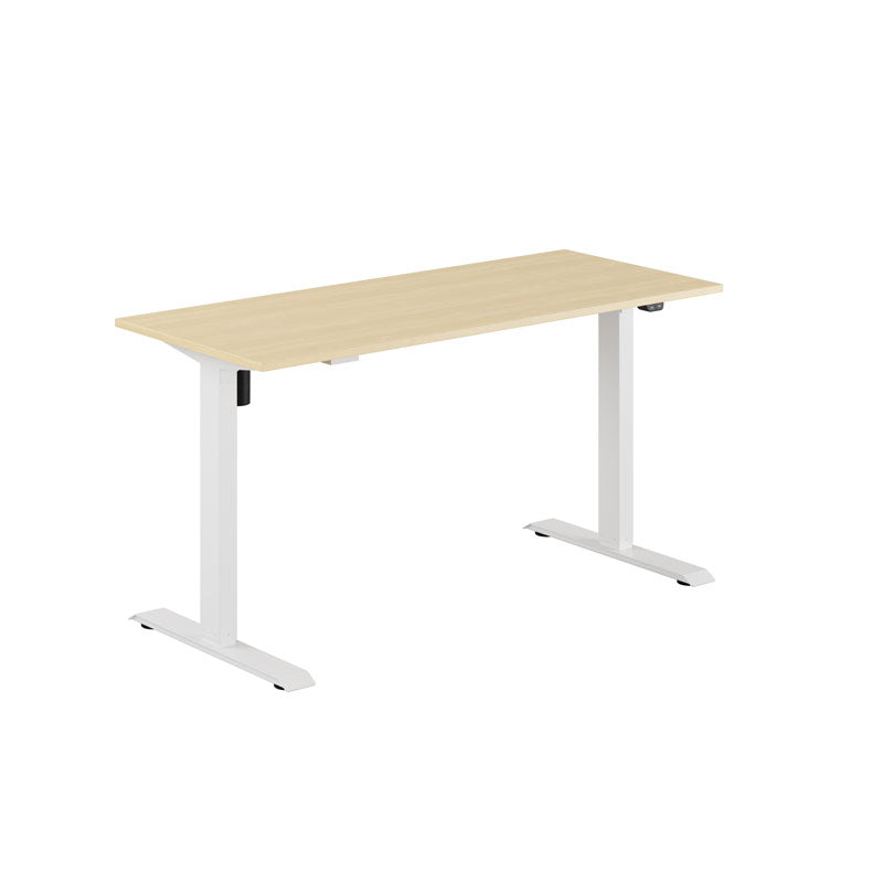 Produktbillede af EASY Hæve/Sænkebord m/1 motor 140x60cm Birk-hvid på tilbud