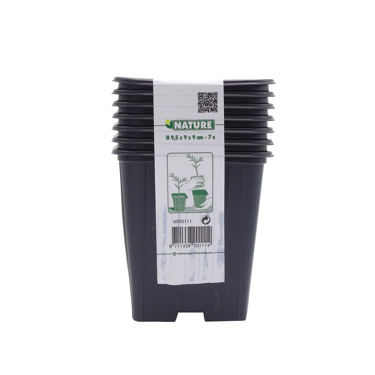 Produktbillede af Plastpotter 9x9 cm 7 stk på tilbud i høj kvalitet