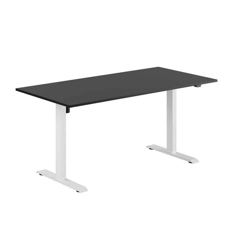 Produktbillede af EASY Hæve/Sænkebord m/1 motor 160x80cm Sort-hvid på tilbud