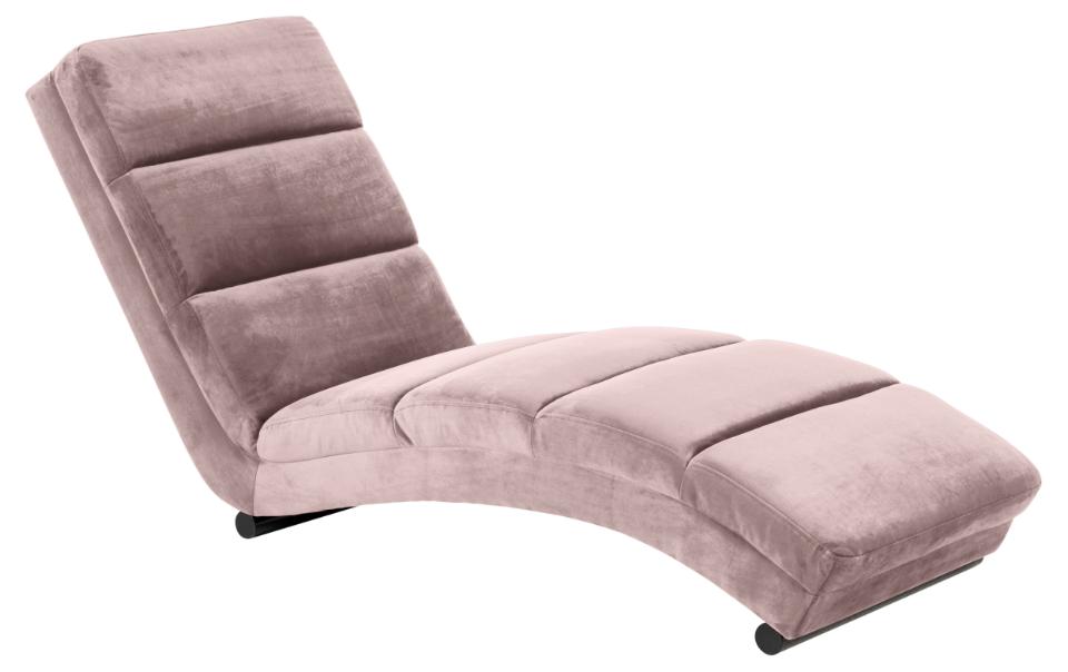Produktbillede af ACT NORDIC Slinky chaiselong støvet rosa stof og sort stål 60x170 i premium kvalitet