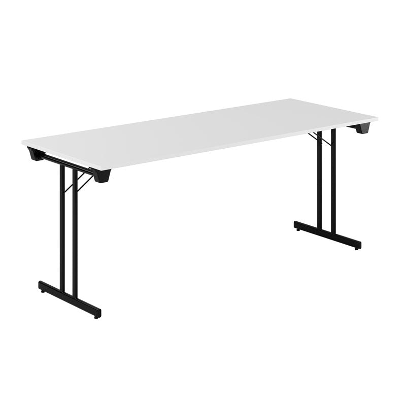 Produktbillede af Dinner Style 180x70cm Sammenklappeligt bord Hvid-sort på tilbud