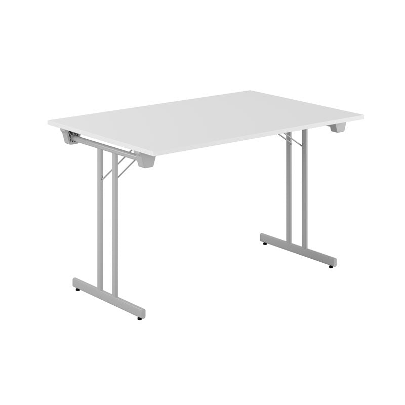 Produktbillede af Dinner Style 120x80cm Sammenklappeligt bord Hvid-grå på tilbud