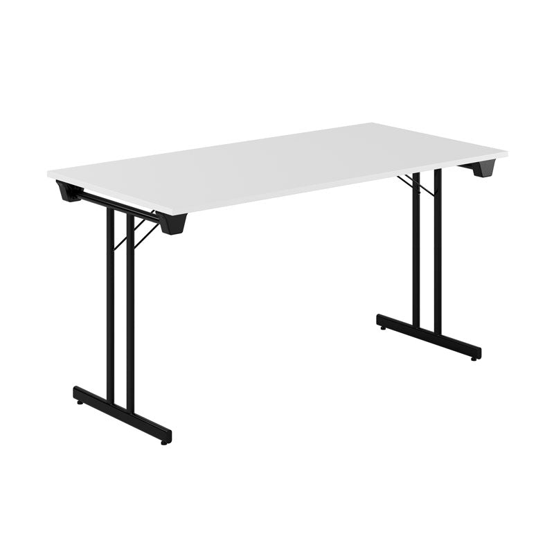 Produktbillede af Dinner Style 140x70cm Sammenklappeligt bord Hvid-sort på tilbud