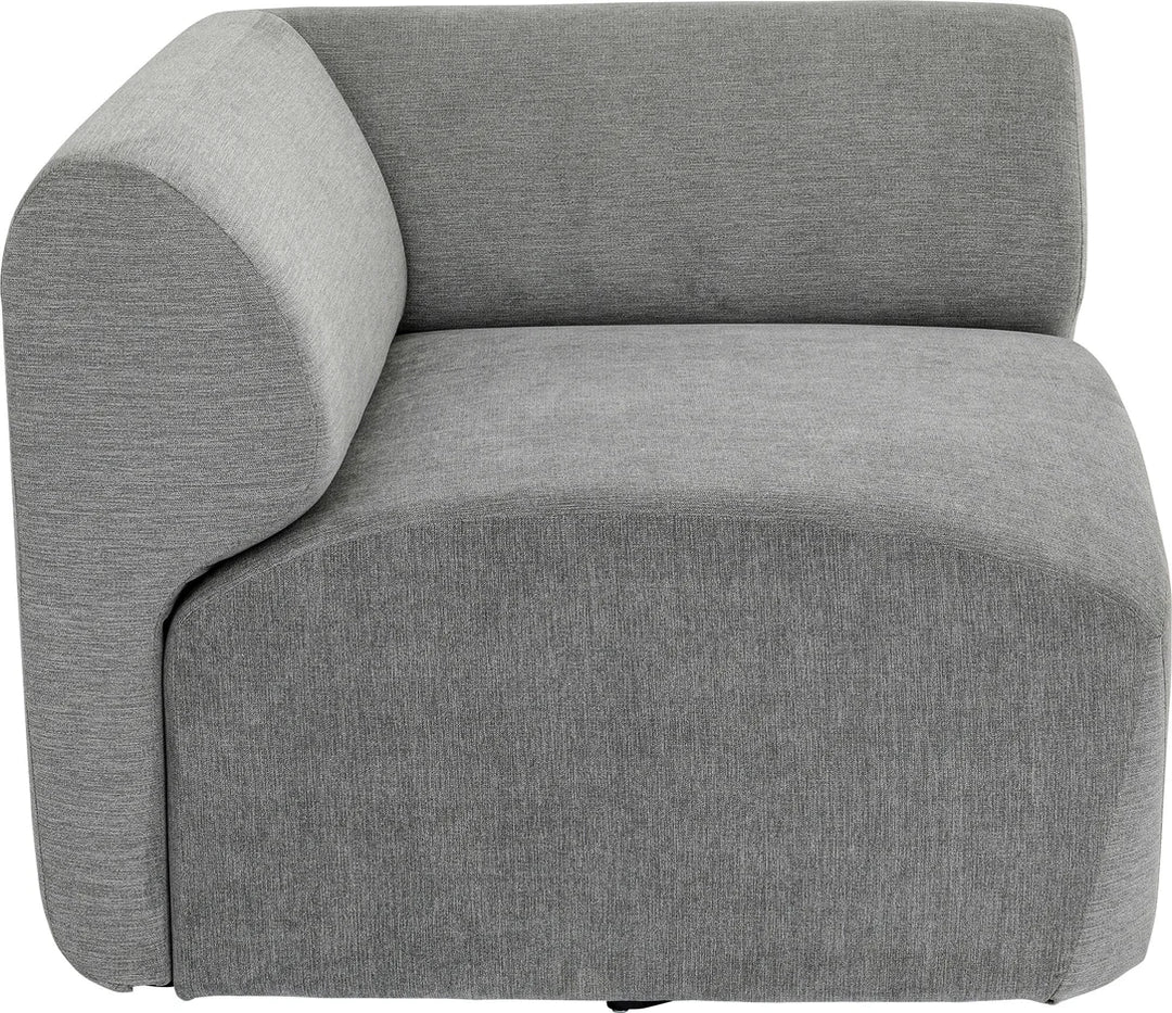KARE DESIGN Lucca Corner Elements Grey modul 86 cm grå stof og PVC