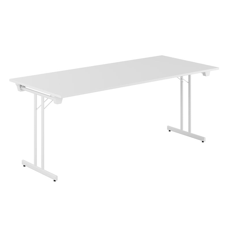 Produktbillede af Dinner Style 180x80cm Sammenklappeligt bord Hvid-hvid på tilbud