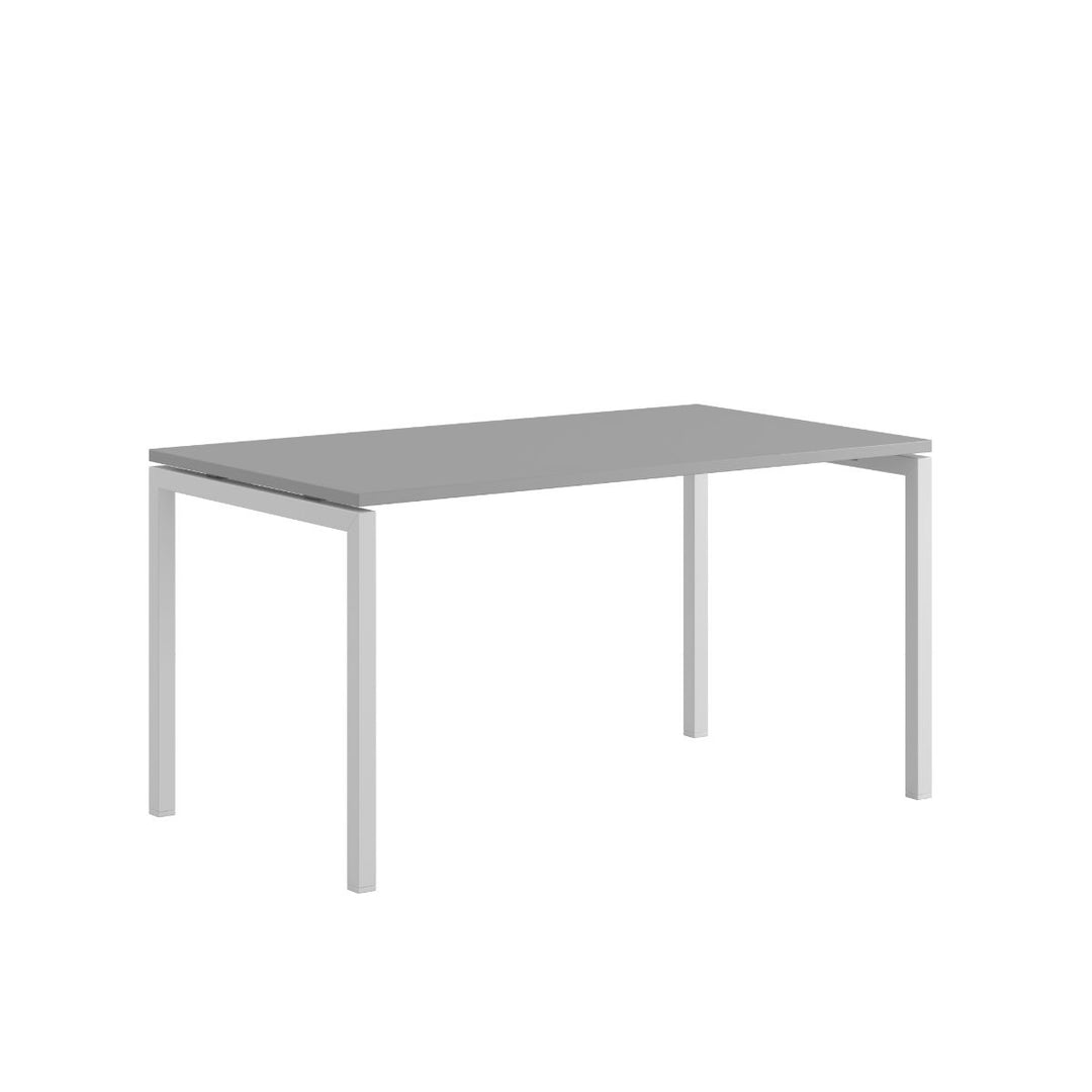 Produktbillede af Luna U Bord 140x80cm Grå-hvid på tilbud