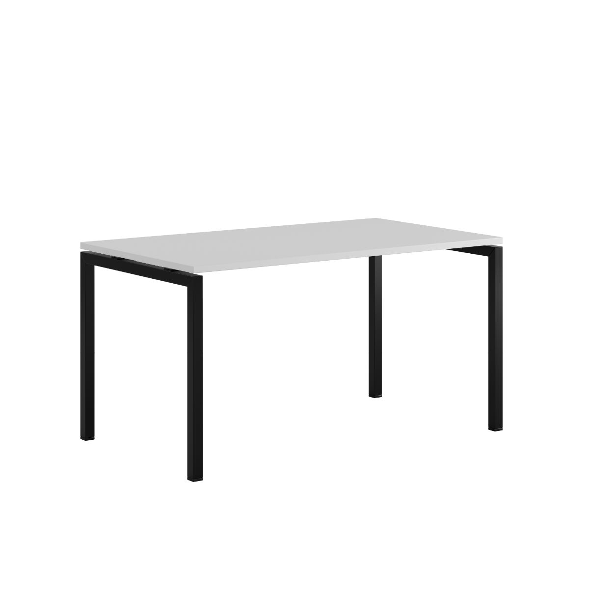 Produktbillede af Luna U Bord 140x80cm Hvid-sort på tilbud
