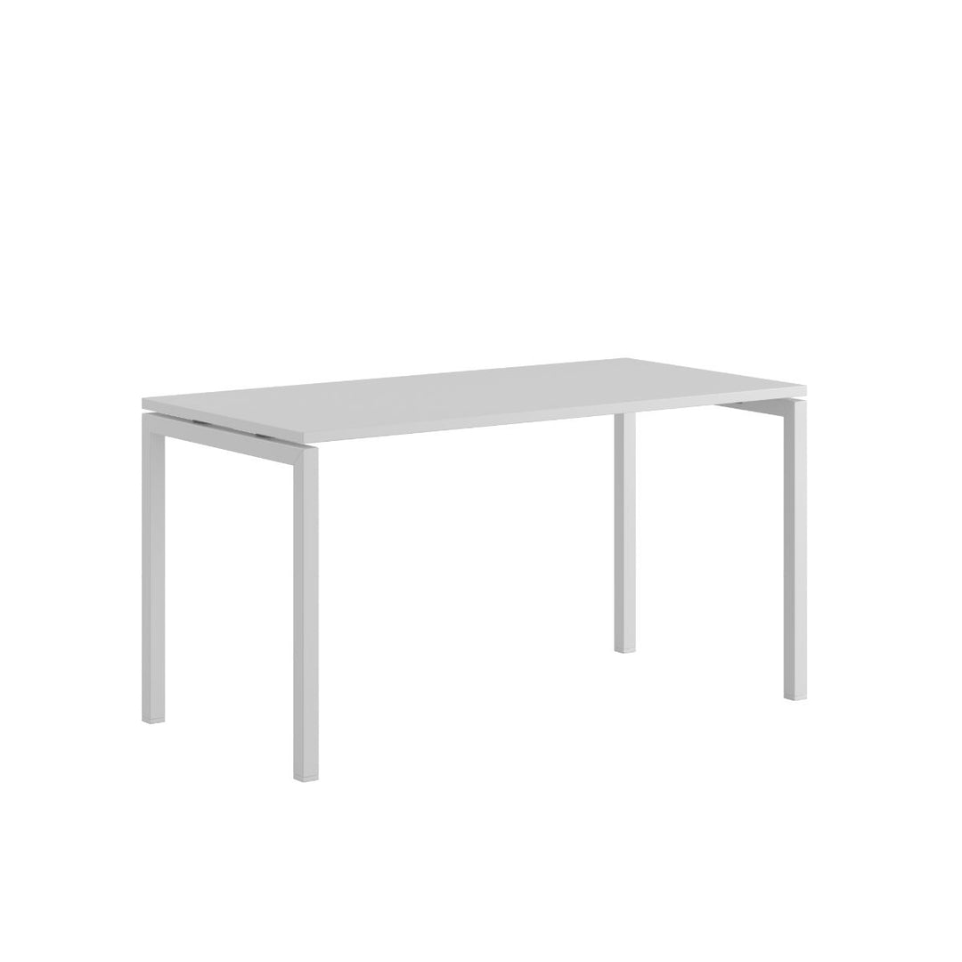 Produktbillede af Luna U Bord 140x70cm Hvid-hvid på tilbud