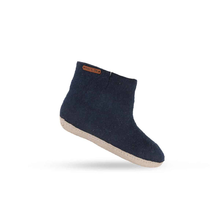 Uldstøvle (100% ren uld) m/sål i skind Dansk Design fra SHUS blaa / 36