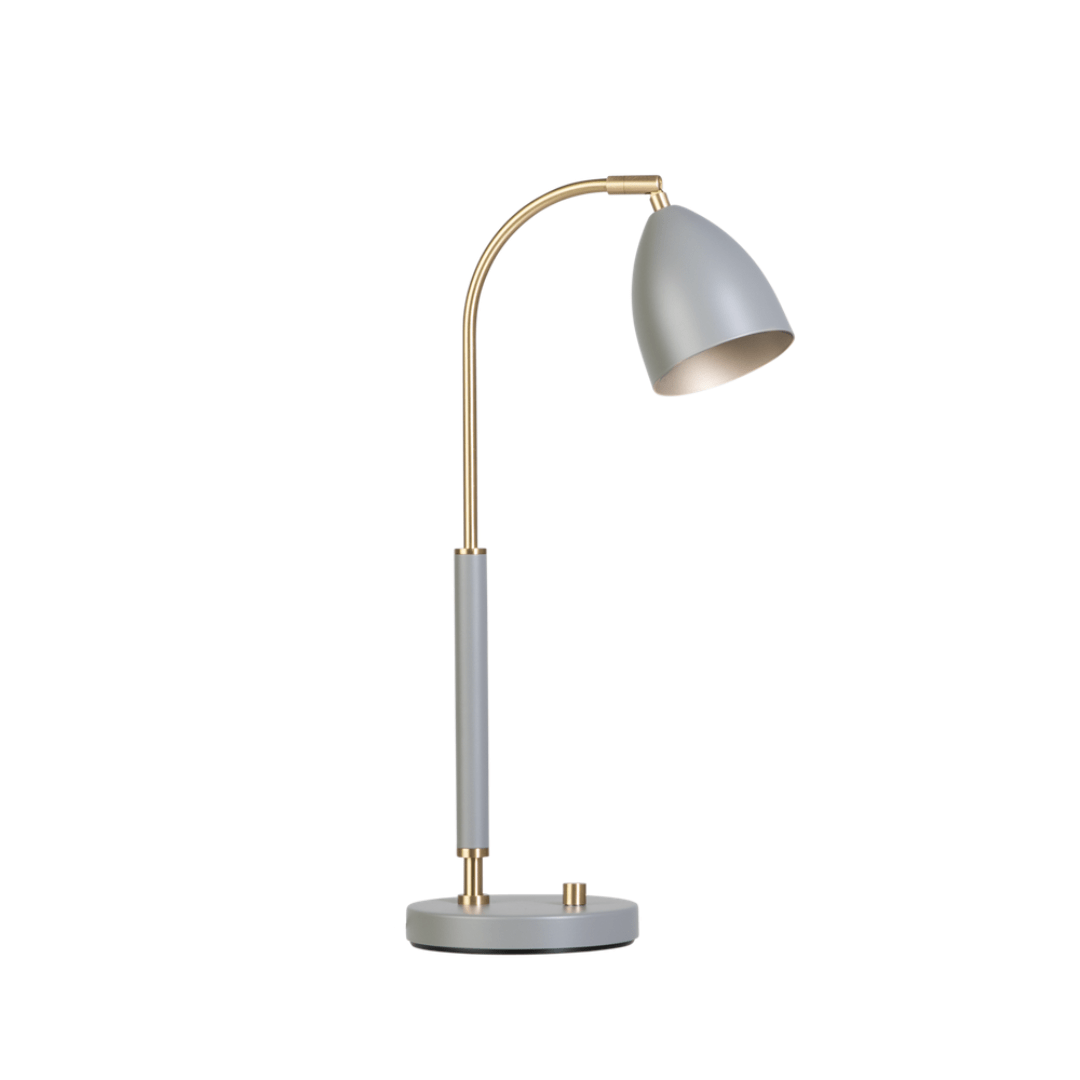 Produktbillede af Deluxe Bordlampe Grå/Messing Belid i premium kvalitet